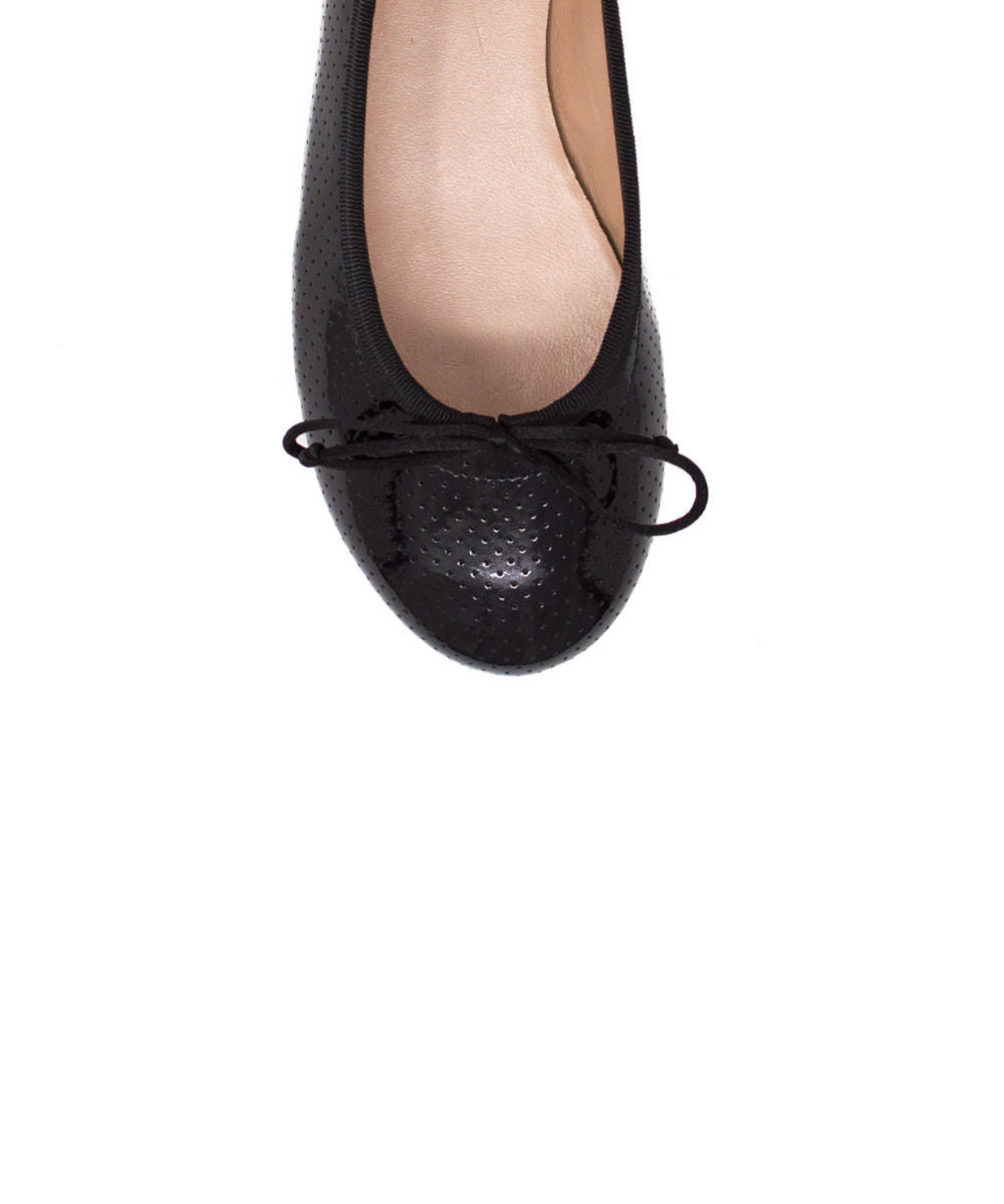 Ballet Flat - Black Perforated