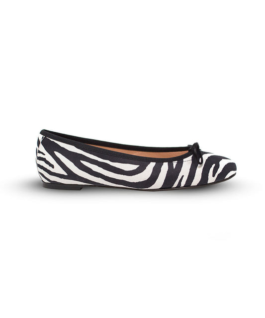 Ballet Flat - Zebra Black